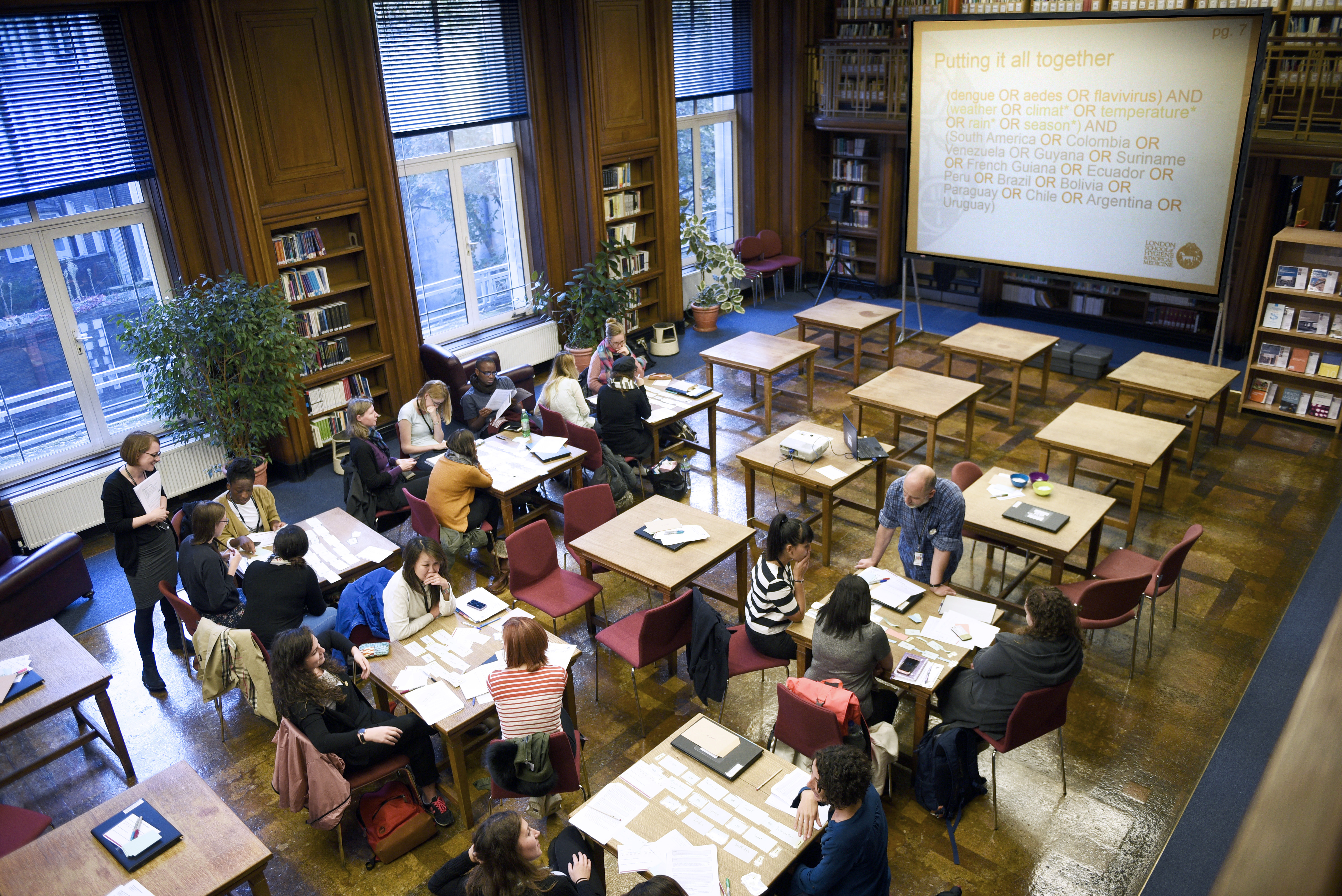 Students in the LSHTM Library.